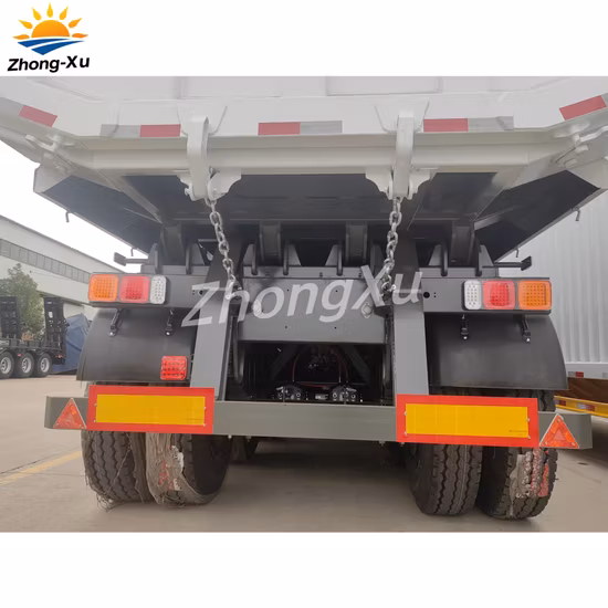 3/4/6 차축 40 톤 60 톤 80 톤 유압 기울이는 후면 U 자형 덤프 트레일러/모래/광산/돌 운송용 티퍼 세미 트레일러