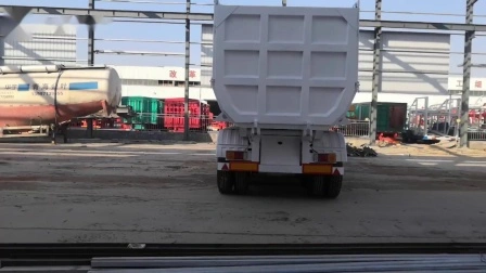 3개의 차축 4개의 차축 나이지리아를 위한 유압 옆 상자 팁 주는 사람 쓰레기꾼 덤프 세미 트럭 트레일러 80 톤
